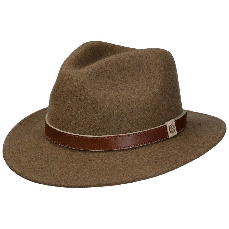 Breathable felt hat with light wool weave -Akeley Traveller Wool Hat by Lierys