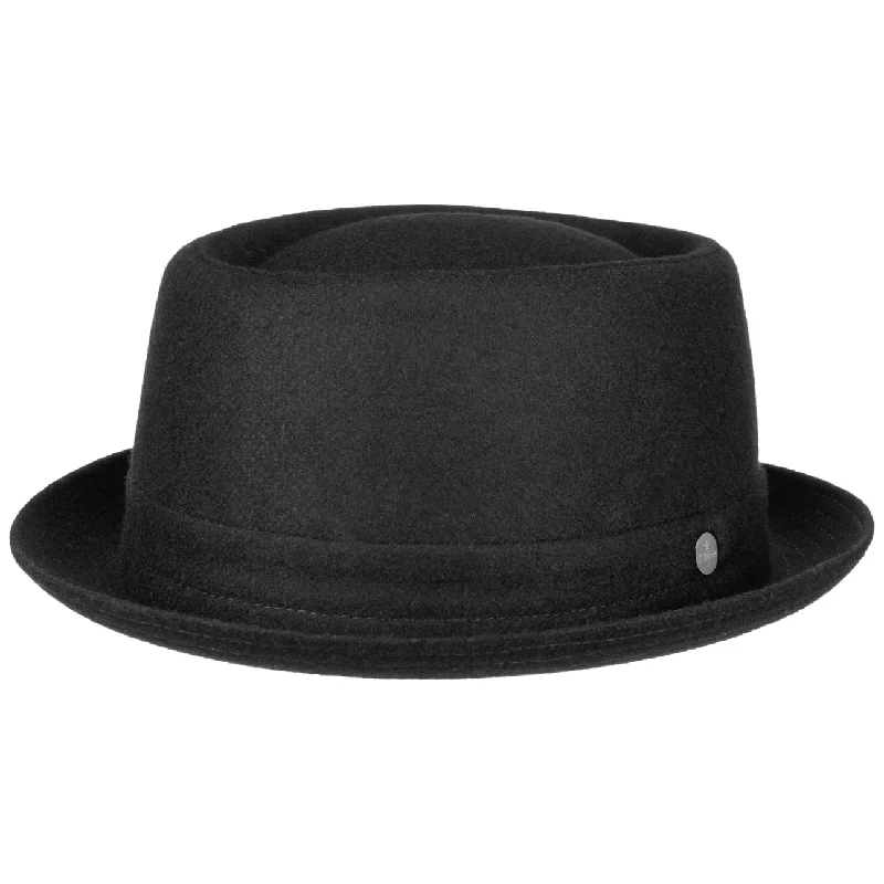 Warm felt hat with thick wool insulation -Panno Wool Pork Pie Hat Fedora Hat