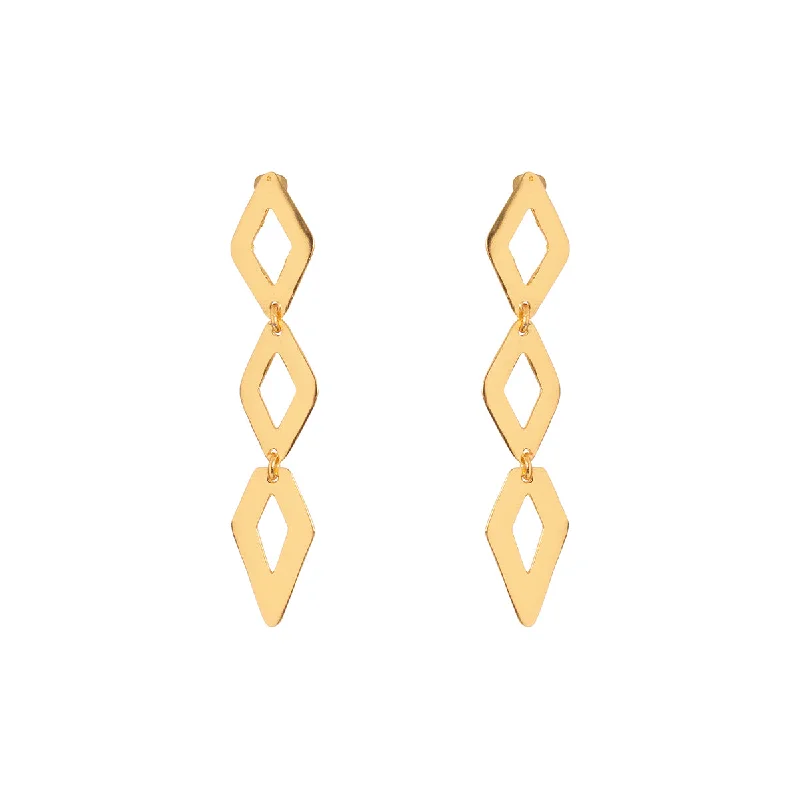 Drop Earrings with Etched Designs -Fortaleza Earrings