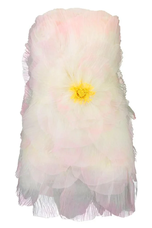 Mini Dresses for Youthful Look -Sleeveless Pleated Petal Cocktail Dress