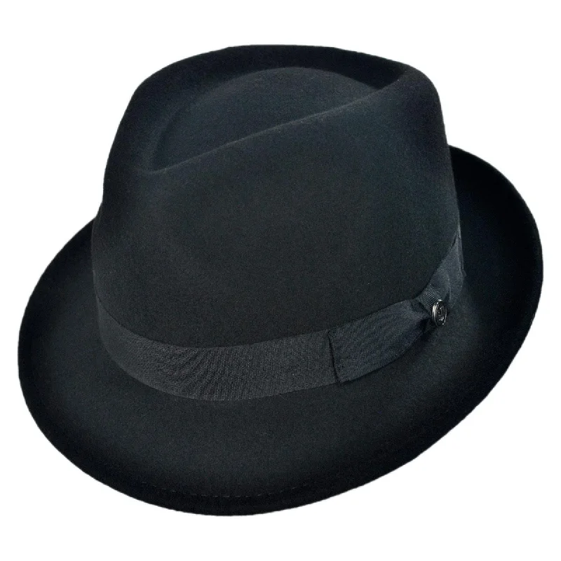 Bold wool felt hat for standout style -Wholesale Detroit Wool Felt Trilby Fedora Hat B2B Pre-Pack