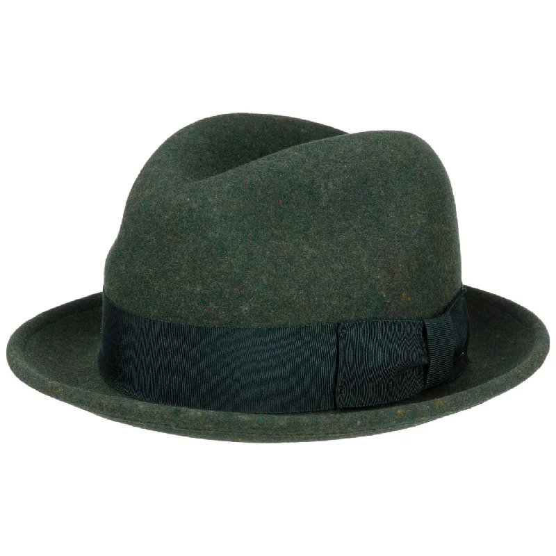 Bold wool felt hat for eye-catching flair -Hutchins Player Wool Hat by Bailey 1922