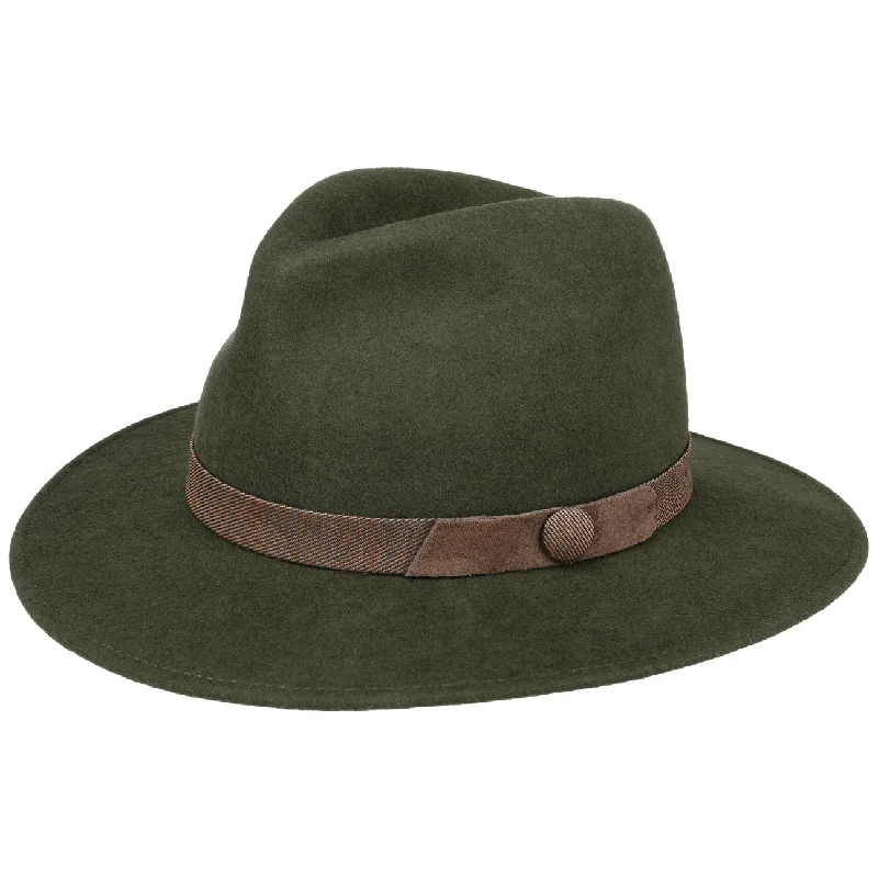 Durable felt hat with sturdy wool build -Vintage Vogue Traveller Fedora Hat