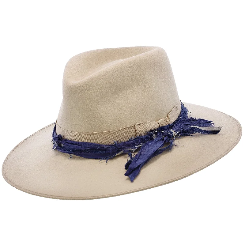 Breathable felt hat with light wool weave -Desert Clouds - Stetson Wool Crushable Fedora Hat