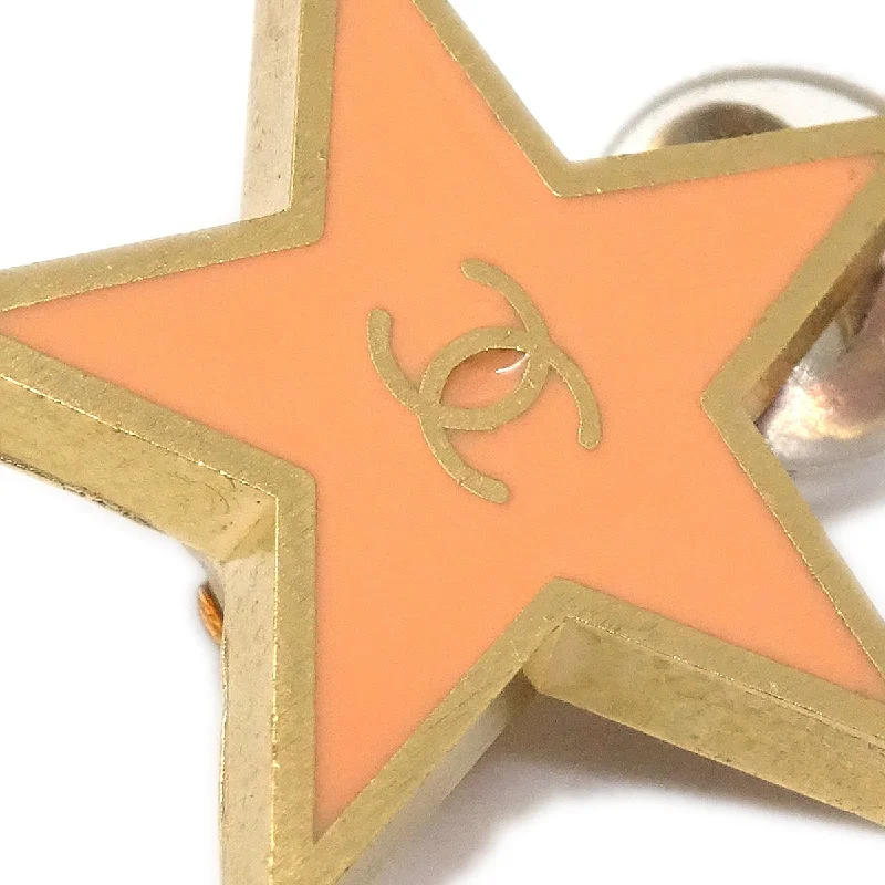 Drop Earrings for Mother's Day -Chanel Star Earrings Clip-On Orange 01P