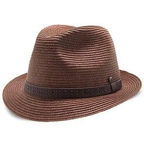 Luxury wool felt hat for refined taste -Driftwood - Walrus Hats Brown Paper Braid Straw Fedora Hat