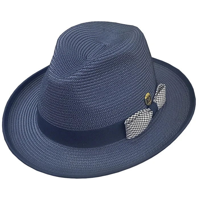 Bold felt hat with unique shape design -Montique H2424 Marty Fedora Hat