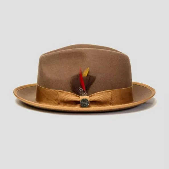 Lightweight felt hat with adjustable band fit -Whippet Wool Fedora