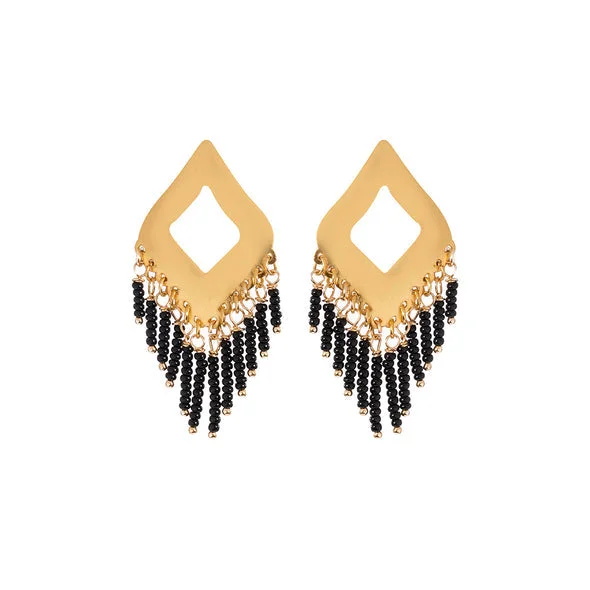 Drop Earrings for Birthday Celebration -Génesis Earrings - BLACK