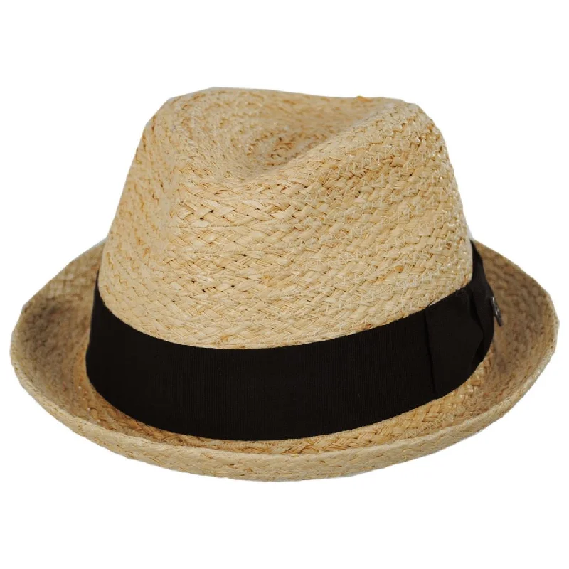 Casual wool felt hat for effortless style -Wholesale Oceanside Raffia Straw Fedora Hat B2B Pre-Pack