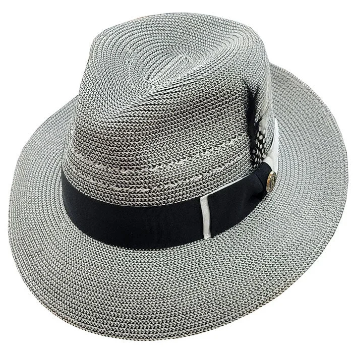 Soft felt hat with smooth texture finish -Bruno Capelo Ricardo Fedora Straw Hat