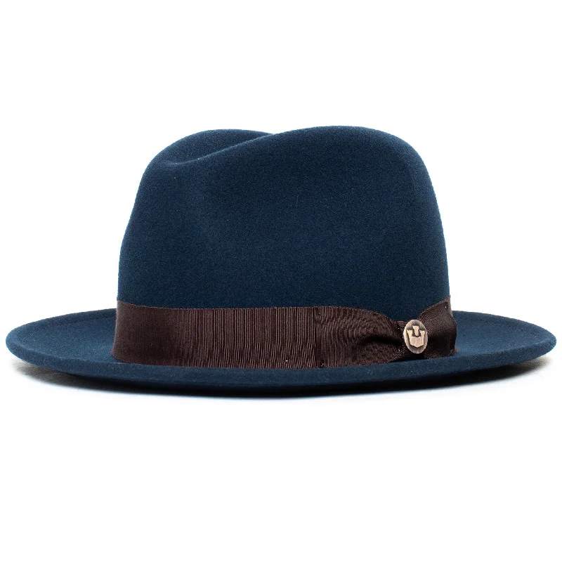 Affordable felt hat for stylish budget wear -Felt Finery Series Butterfly Bow Accent Wool Fedora Hat