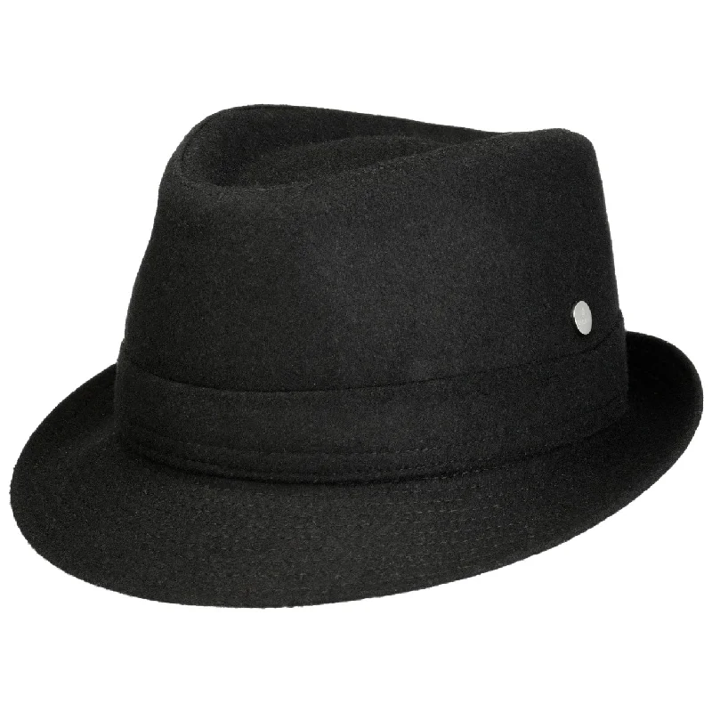 Rugged felt hat for outdoor adventure needs -Aneb Virgin Wool Trilby Fedora Hat