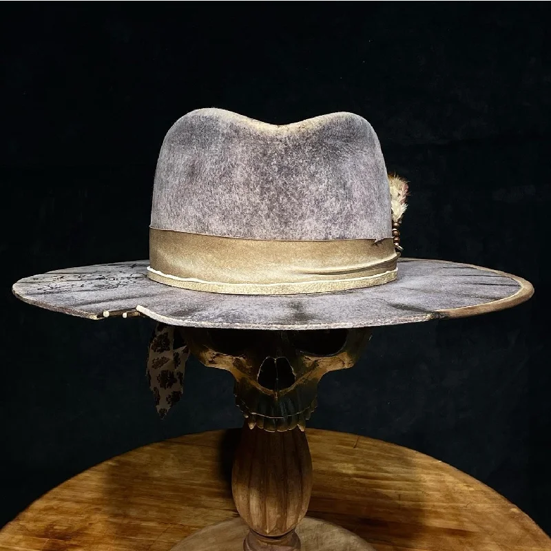 Luxury wool felt hat for refined taste -Burn the Ship Distressed Hat