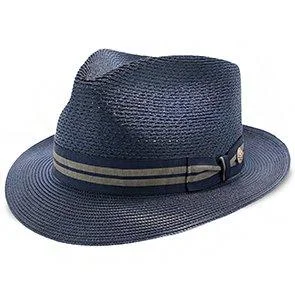 Trendy felt hat for modern urban outfits -Nantucket - Stetson Milan Straw Fedora Hat