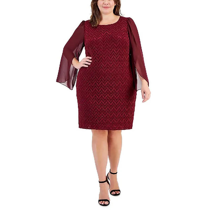 Sheath Dresses for Sophisticated -Connected Apparel Womens Plus Lace Mini Cocktail And Party Dress