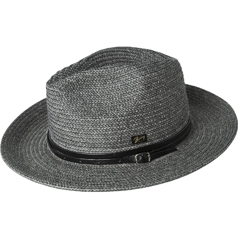 Affordable black felt hat for daily wear -Balans Roll Up - Bailey Straw Fedora Hat