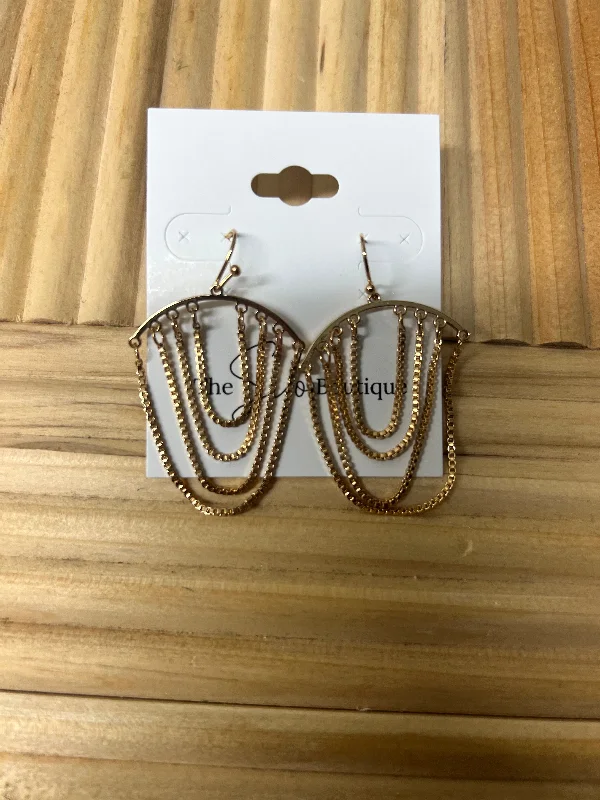 Drop Earrings for Anniversary -Box Chain Drop Earrings