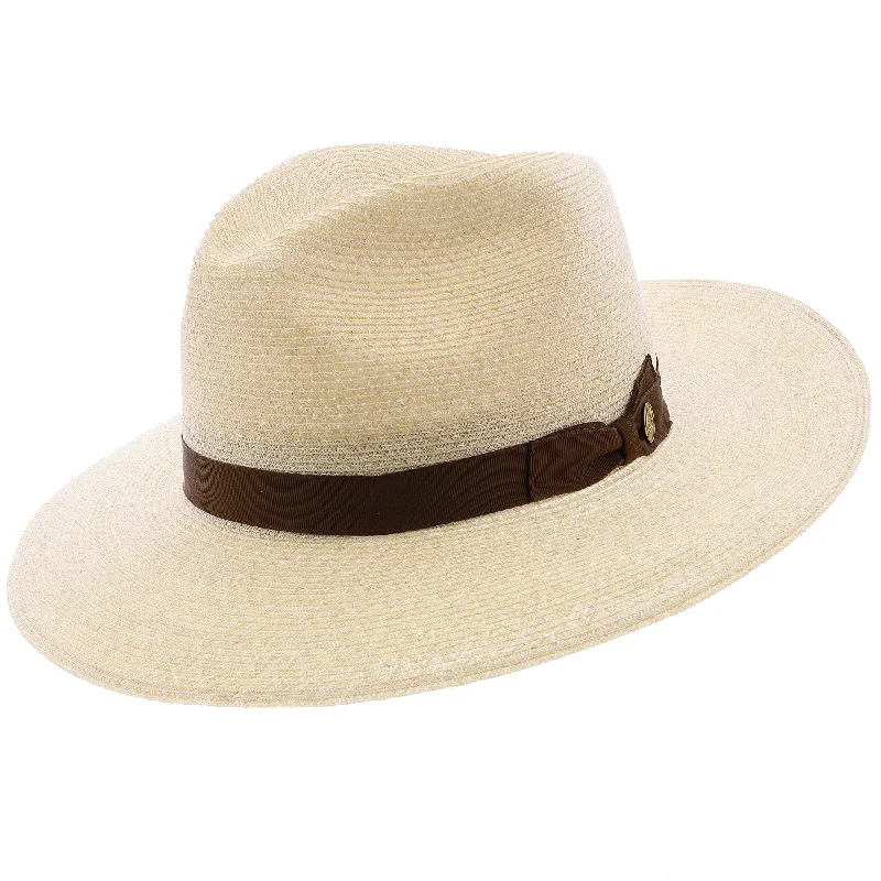 Breathable felt hat for summer festival fun -Sundowner - Stetson Hemp Braid Straw Fedora Hat - TSSDWN