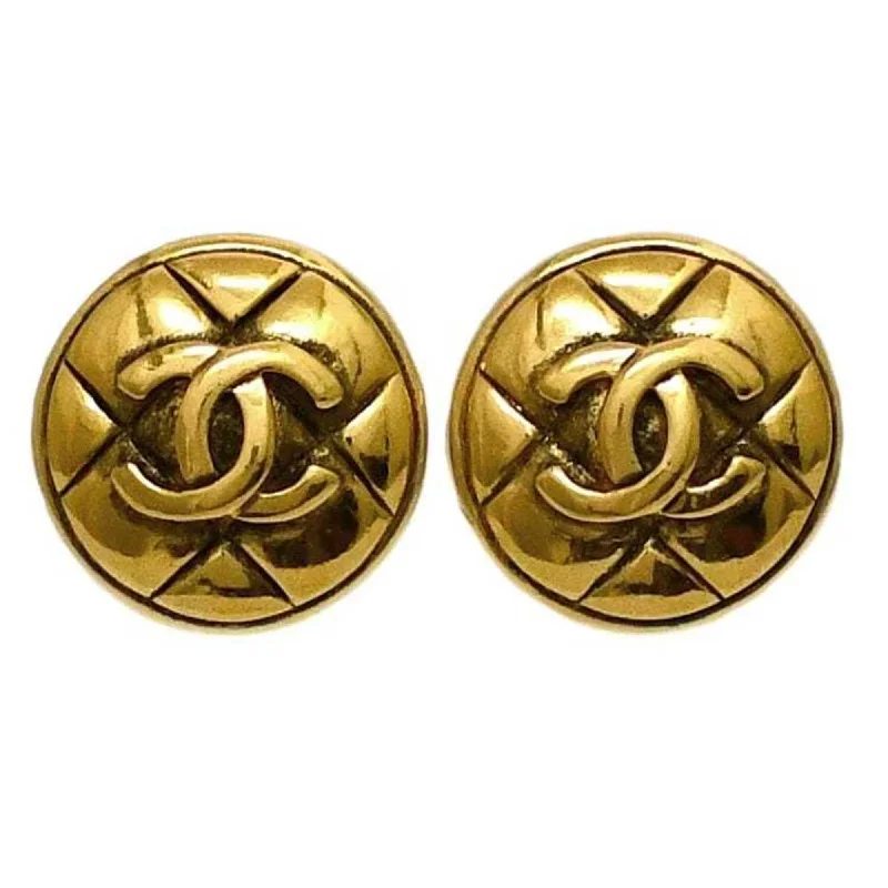 Drop Earrings with Polished Shine -Chanel  Clip Earrings (Pre-Owned)