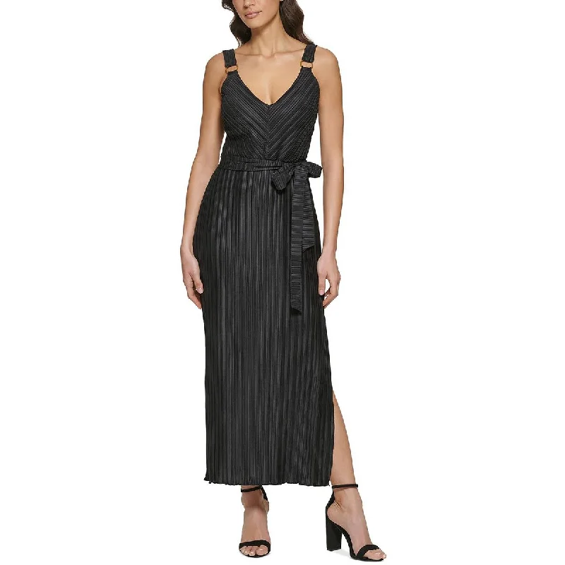 African Dresses with Culture -Guess Womens Shutter Pleat Maxi Evening Dress