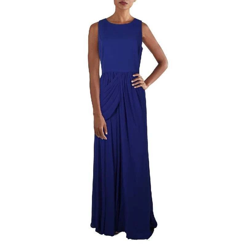 Polyester Dresses for Durable -Badgley Mischka Womens Chiffon Draped Evening Dress