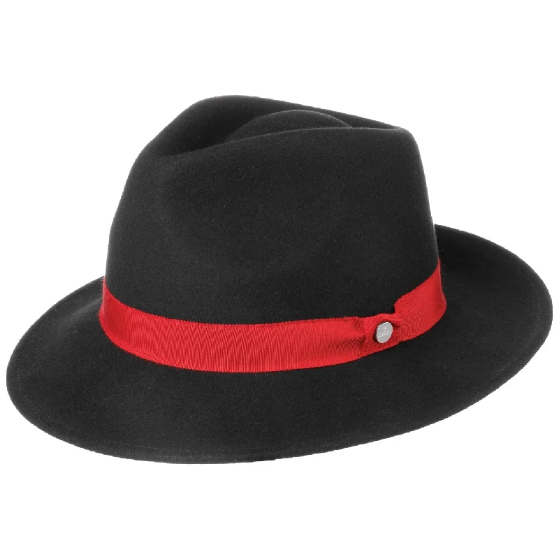 Casual wool felt hat for easygoing style -Sophisticated Look Red Corleone Felt Fedora Hat