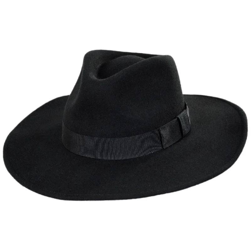 Lightweight wool felt hat for summer wear -Wholesale Colorado Ultra Wide Brim Wool Felt Fedora Hat B2B Pre-Pack