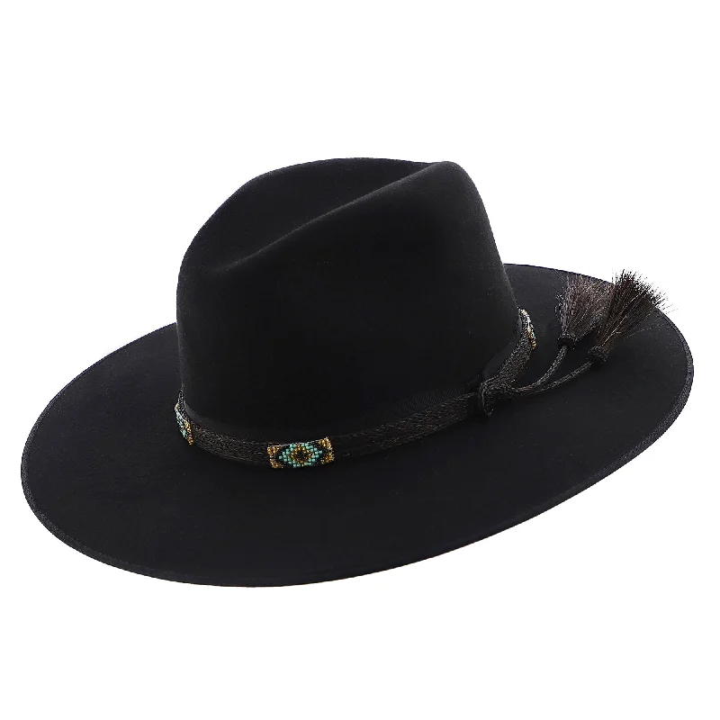 Durable felt hat for rugged outdoor wear -Helix - Stetson Wool Felt Fedora Hat