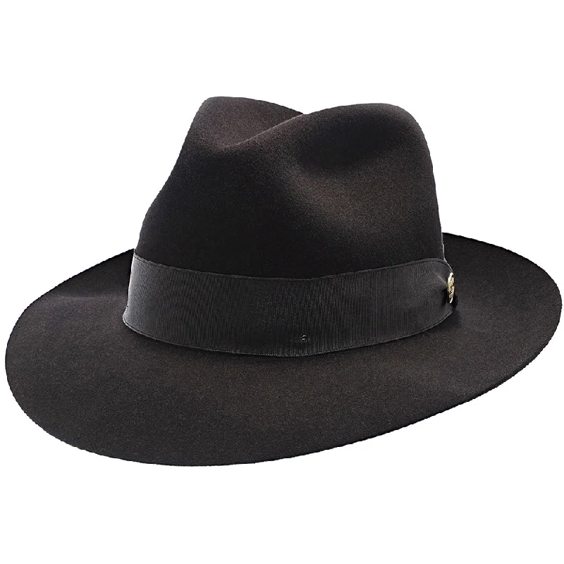 Breathable wool felt hat for warm climates -Lucky Strike - Stetson Wool Felt Fedora Hat