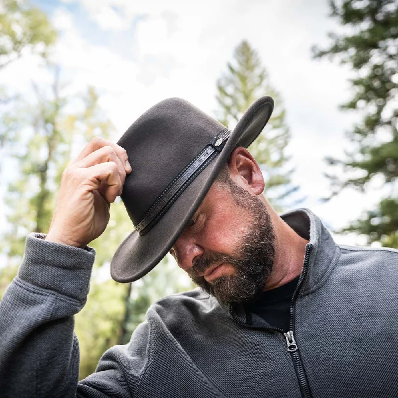 Casual felt hat for laid-back fashion days -Wool Felt Outback- San Antonio