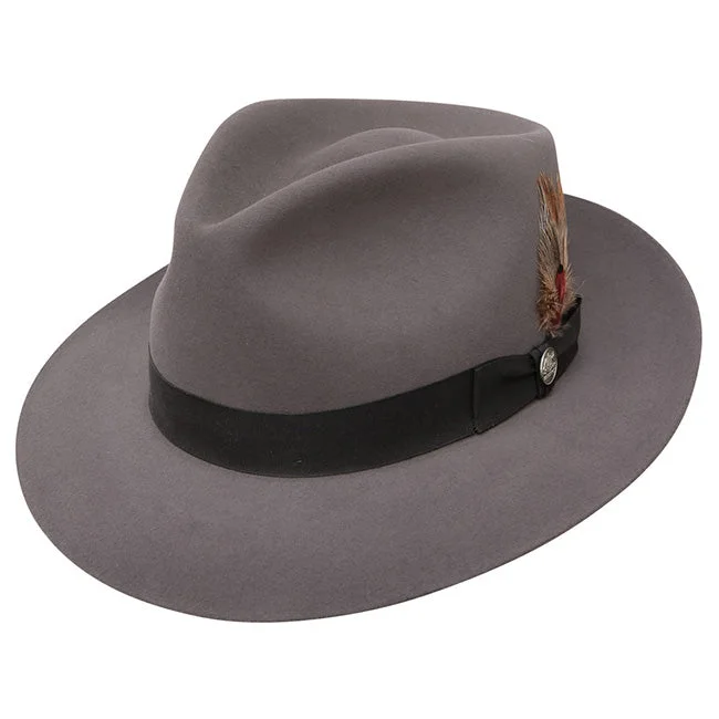 Durable felt hat for long-lasting daily use -Stetson Downs Fur Felt Fedora Hat