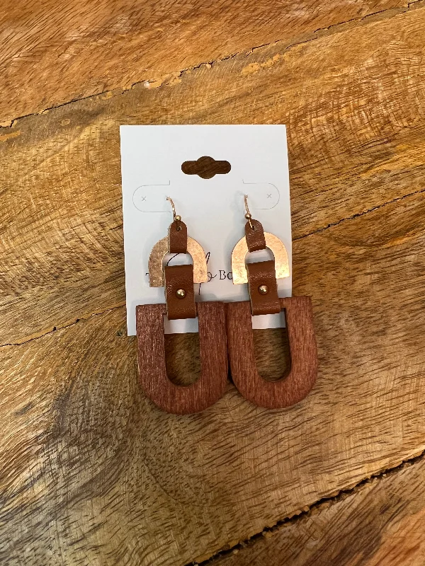 Drop Earrings for Yoga Session -Mix Brown Earrings