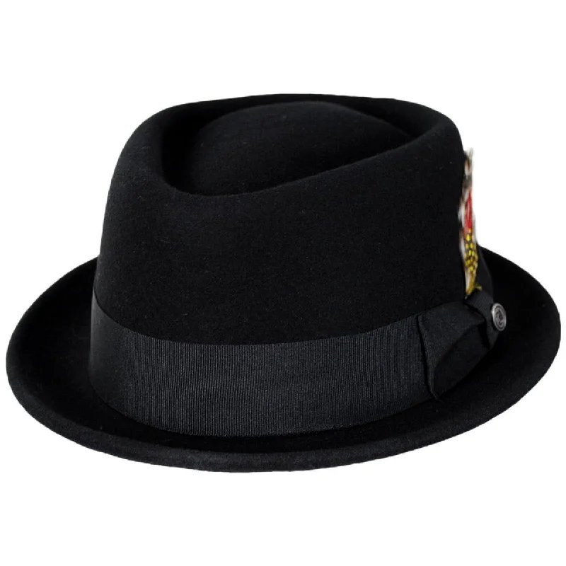 Rugged wool felt hat for harsh conditions -Wholesale Wool Felt Diamond Crown Fedora Hat B2B Pre-Pack