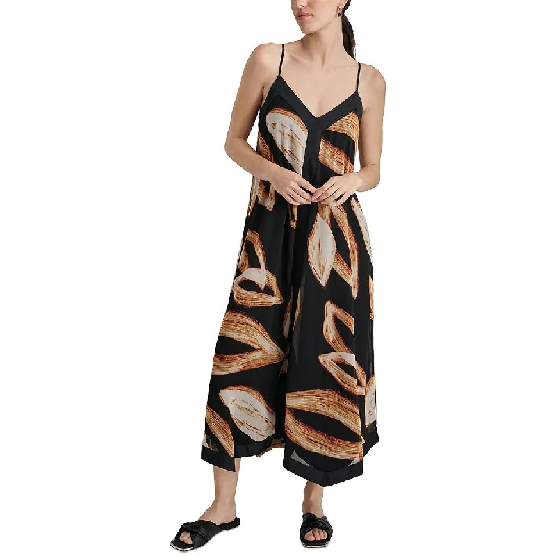 Mini Dresses for Youthful Look -DKNY Womens Adjustable Straps Long Maxi Dress