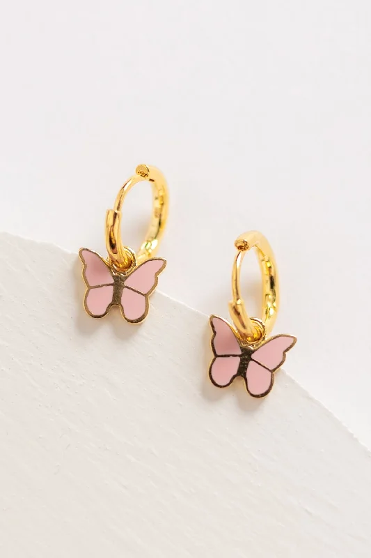 Drop Earrings for Valentine's Day -Cove Butterfly Pink Earrings