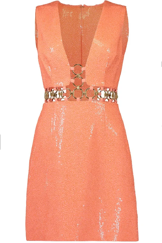 Office Dresses for Business -Sequin Double Ring Dress