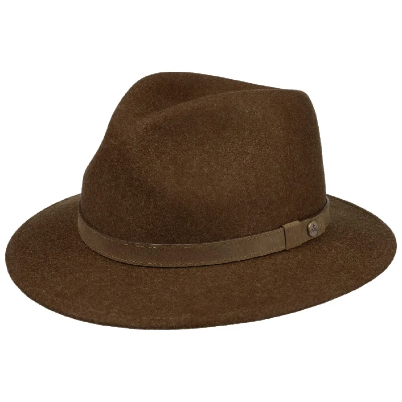 Bold wool felt hat for standout style -Heritage Classic Fedora Traveller Wool Fedora Hat