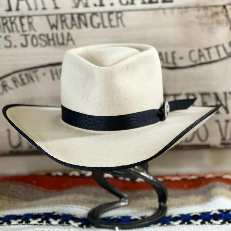 Elegant felt hat for formal evening events -Rugged Rancher's Hat