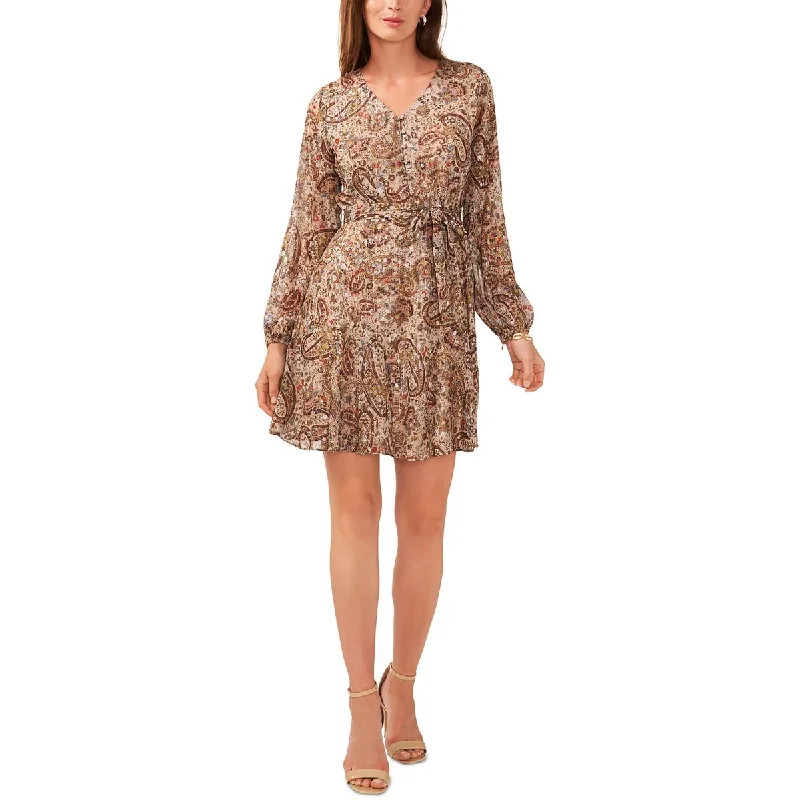 Fashionable Dresses for Style -MSK Womens Paisley V-Neck Shift Dress