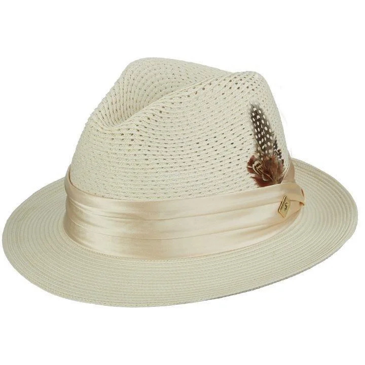 Casual felt hat for relaxed weekend vibes -Stacy Adams Dublin Poly Braid Straw Fedora Hat