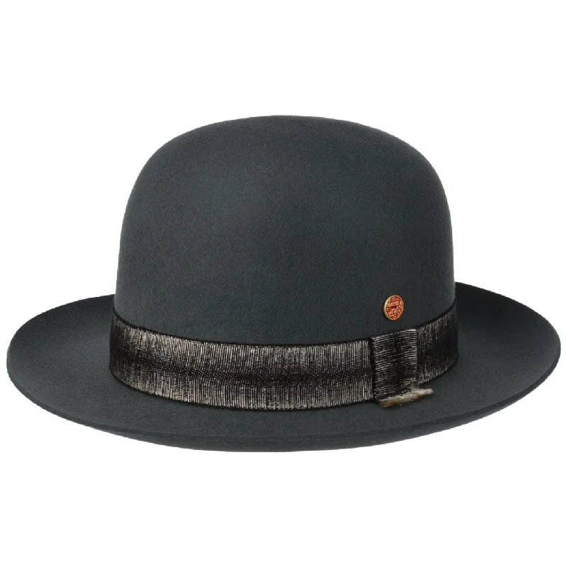 Waterproof felt hat for rainy season protection -Victor Wool Bowler Hat by Mayser