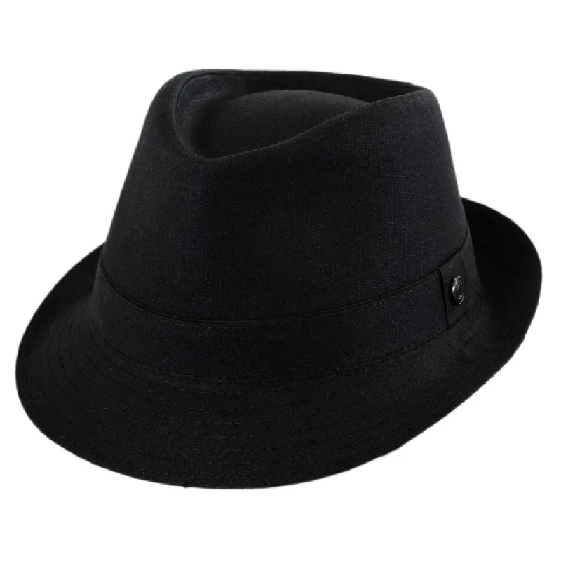 Affordable black felt hat for daily wear -Wholesale Cotton Trilby Fedora Hat B2B Pre-Pack