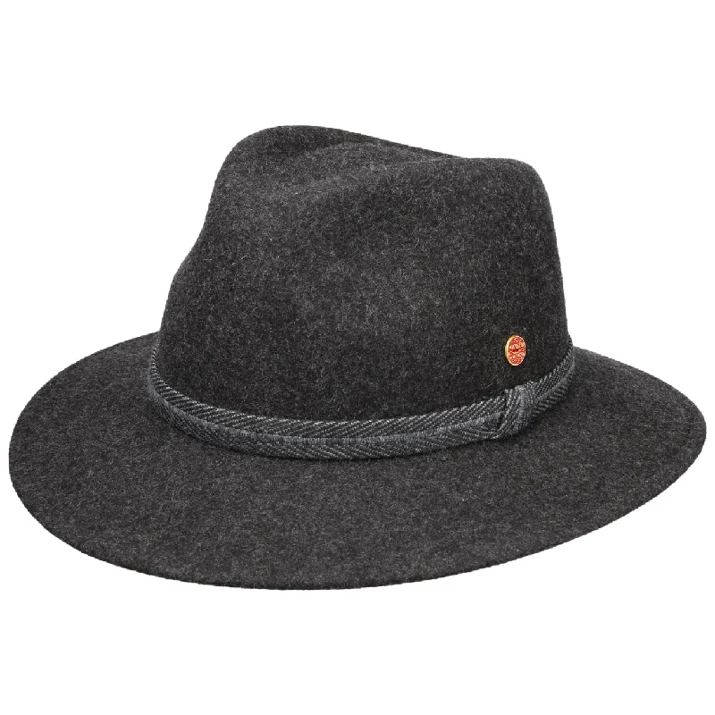 Stylish felt hat with wide brim elegance -Gedeon Plus Traveller Wool Hat by Mayser