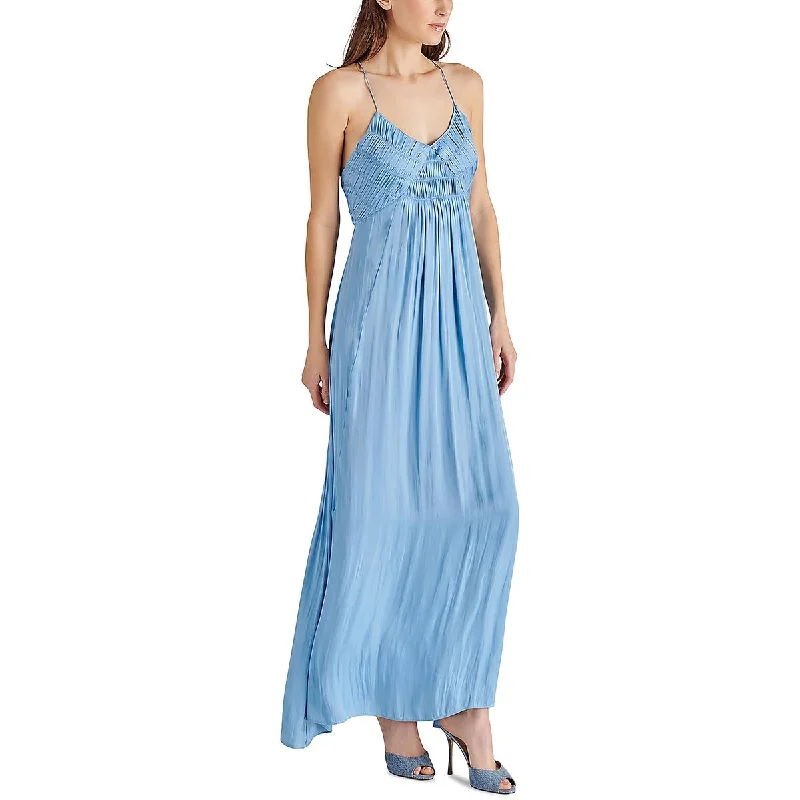 A-line Dresses for Flattering -Steve Madden Womens Brianna Side Slit Long Slip Dress