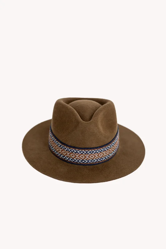 Soft felt hat with smooth texture finish -Light Brown Fedora Hat