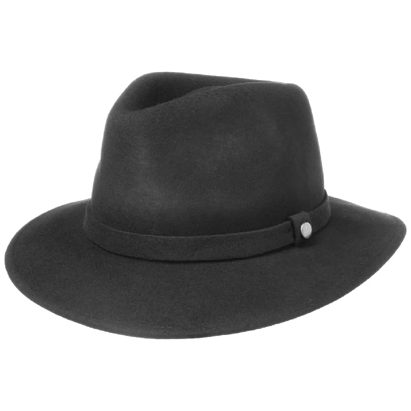 Vintage felt hat with timeless retro appeal -Traveller Felt Fedora Hat