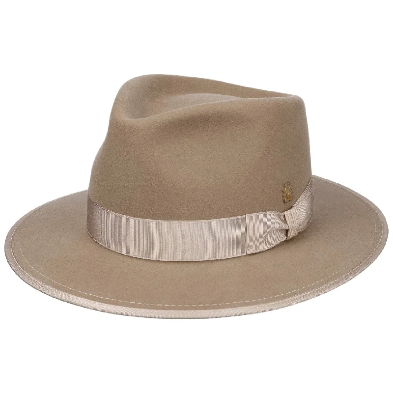 Lightweight felt hat for warm weather style -Josua Velvet Traveller Hat Zechbauer by Mayser