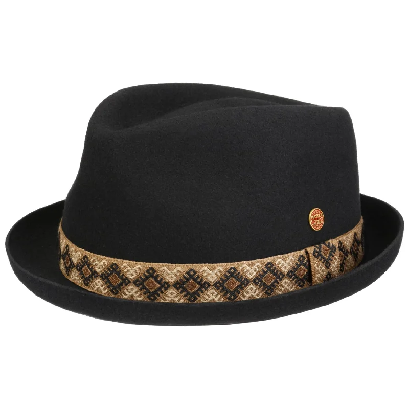 Breathable felt hat for all-season versatility -Samu Pork Pie Wool Hat by Mayser