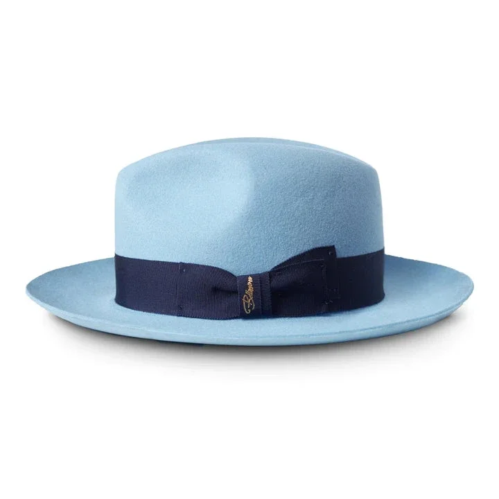 Lightweight felt hat with adjustable band fit -Elegant Felt Two Tone Fedora